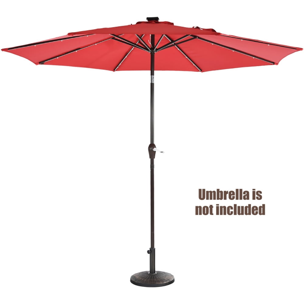Spaco Umbrella Base, 22Lbs Patio Resin Umbrella Base with Wicker Style for Outdoor Use
