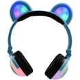 thumbnail image 4 of WYJ Kids Headphones Bear Ear-Inspired USB Rechargeable LED Backlight,Wired On/Over Ear Gaming Headsets 85dB Volume Limited for Girls,Boys,Compatible for Tablet,Phone,PC (Blue)-0614, 4 of 6