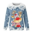 thumbnail image 4 of Little Boy Christmas Sweatshirt Cartoon Reindeer Graphic Full Sleeved O-Neck Pullover Shirt Xmas Warm Clothing, 4 of 4