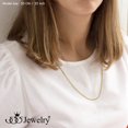 thumbnail image 3 of 555Jewelry Thin 2.5mm Lightweight Stainless Steel Box Chain Necklace for Men & Women, Gold, 18 Inch, 3 of 8