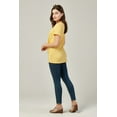 thumbnail image 6 of DEVOPS 2 Pack Women's Casual Shirts Short Sleeve Tops Daily Tunics (X-Small, Coral/Yellow), 6 of 7