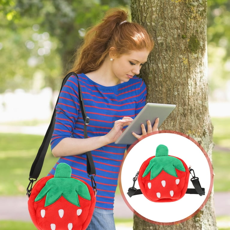 1Pc Strawberry Plush Bag Lovely Fruit Shaped Bag Creative Girls Casual Pouch Walmart