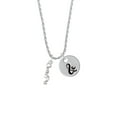 thumbnail image 2 of Delight Jewelry Silvertone Small Cutie Pie Script Silvertone Script Initial Disc - & - Charm Necklace, 20"+3", 2 of 4
