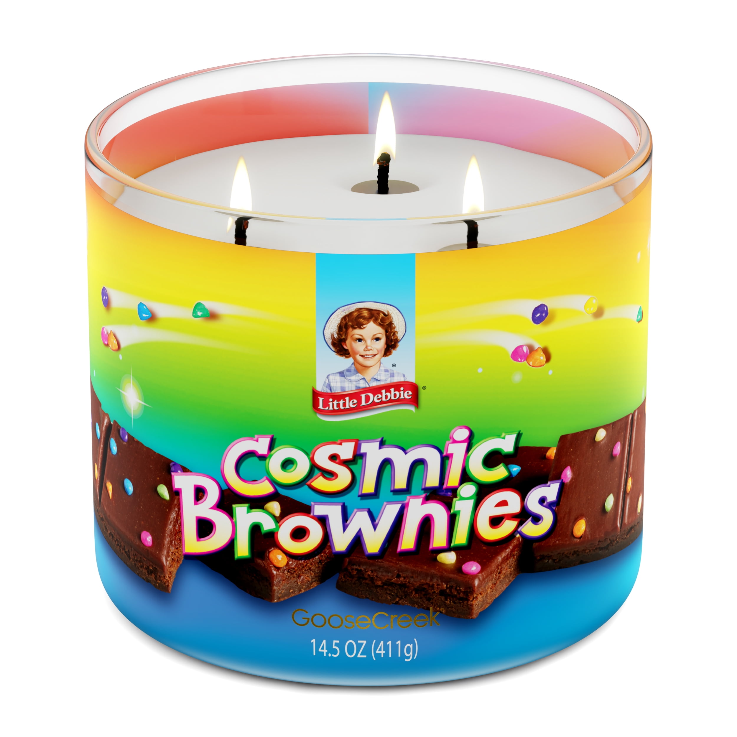 (2 pack) Goose Creek 3-Wick Little Debbie Cosmic Brownies Scented Jar Candle, 14.5oz.