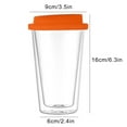 thumbnail image 5 of Milke Juice Cup Coffee Mug With Lid Drinking Utensil 350Ml Thermal Insulation Home Double Layer Glass, 5 of 5