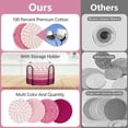 thumbnail image 3 of Absorbent Coasters Set - 4 Pack, Coffee Table & Desk, Cute Pink Coasters for New Home, 3 of 6
