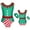 A Green, variant on TiaoBug Kids Girls Christmas Santa Elf Costume Gymnastics Dance Leotards Bodysuit 4-14 Red 4