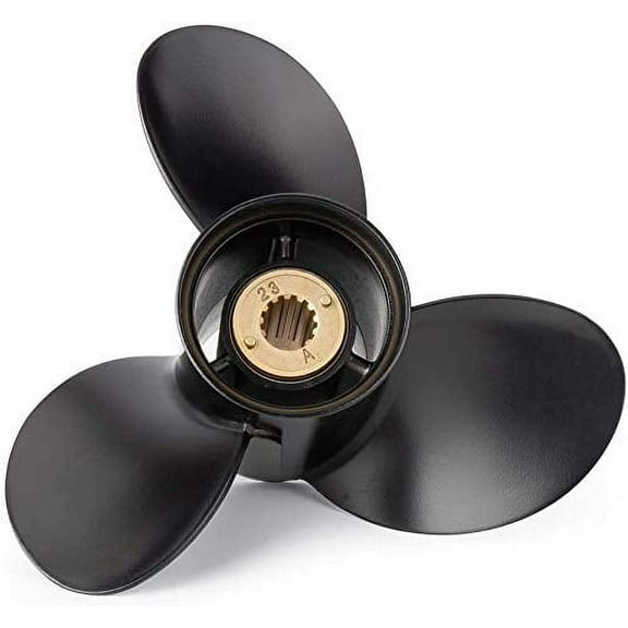 Qiclear OEM Upgrade 10 3/8 x 13 (13 Spline Tooth) Upgrade Aluminum Outboard Propeller fit Mercury Engines 25-70HP OEM Parts No.48-73136A45,RH