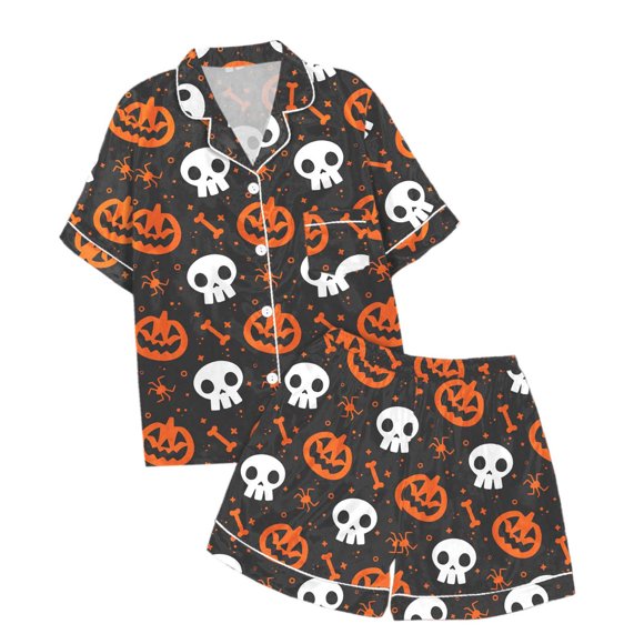 TIWEKE Ensemble de Pyjama Confortable pour Filles avec Col à Revers Tenue de Nuit Douce pour Usage Quotidien 2 à 13 Ans pour 12-13 Ans