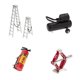 thumbnail image 1 of Scale Accesorios RC Conjunto de 5 piezas Extintor de incendio Levantamiento de extintor Jack Actualización duradera Herramienta de decoración para el automóvil de escalada simulado. seitruly FN001639-03, 1 of 5