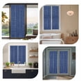 thumbnail image 7 of Vintage Navy Blue Window Privacy Film, Farmhouse Retro Dark Solid Color Linen Texture Static Cling UV Sun Blocking Heat Control Window Tint, Non-Adhesive One Way Windows Privacy Cover 17.7''x78.7'', 7 of 7