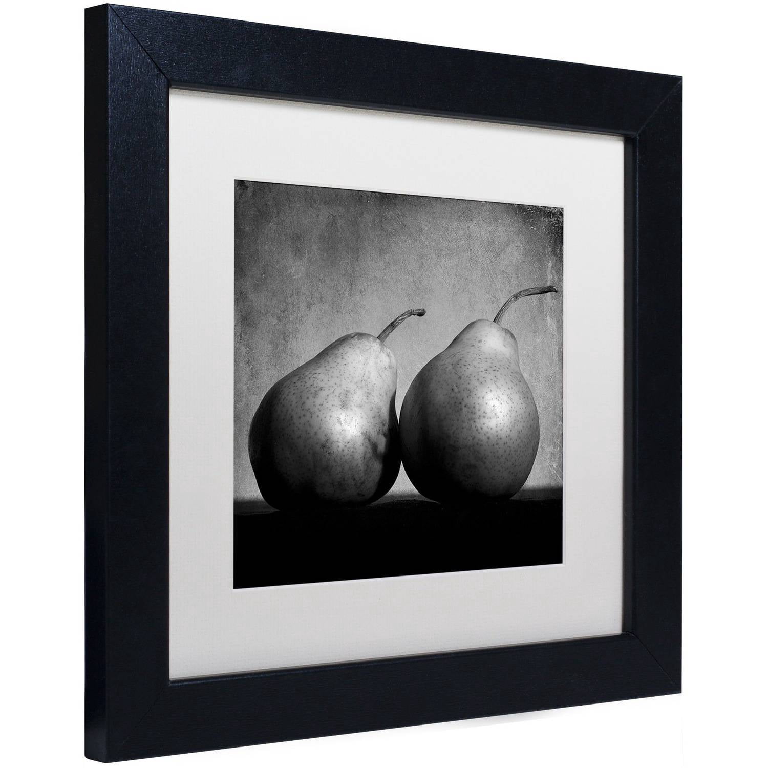 Trademark Fine Art "Coqueteo Peras" Canvas Art by Moises Levy White Matte, Black Frame