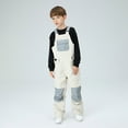thumbnail image 2 of Dmsael Snowsuit Kids Kids Snow Ski Bib Pants Winter Waterproof Windproof Ripstop Warm Insulated Snowboard Overalls Boys White,12-14 Years, 2 of 6