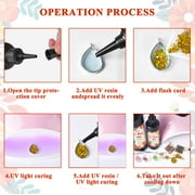 UV Resin - 300g Crystal Clear Hard Type UV Ultraviolet Curing Resin for DIY Jewelry Making, Transparent Solar Cure Sunlight Activated Resin for Casting & Coating
