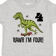 thumbnail image 4 of Inktastic 4th Birthday Party Dinosaur 4 Year Old Boys Toddler T-Shirt, 4 of 5