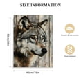thumbnail image 2 of Nawypu Wolf Art Wall Decor - Wolf Portrait Painting Pictures Wild Animal Canvas Wall Art Framed For Study Room Bedroom Living Room Wall Decorations, 2 of 5