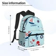 thumbnail image 4 of Lsque Sailboats Anchors Classic Casual Backpack - Large Capacity Water-Resistant Backpack for School, Work, Travel, and Outdoor Activities, 4 of 8