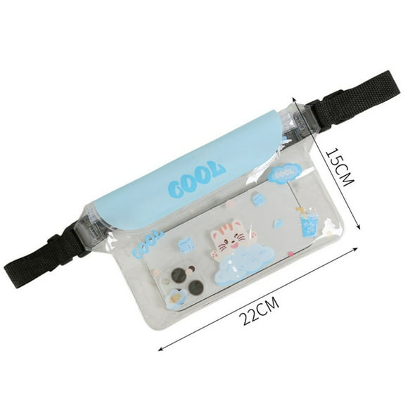 Bolsa impermeable de natación bolsa de cintura impermeable grande cámara de teléfono móvil