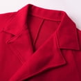 thumbnail image 6 of Womens Long Pea Coat Notch Lapel Trench Coat Winter Long Jacket with Belt Color: Red Size: L, 6 of 8