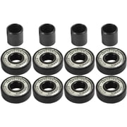 Amphetamine Skateboard Longboard Speed Bearings Set of 8 Pre-Lubricated Ceramic Silver