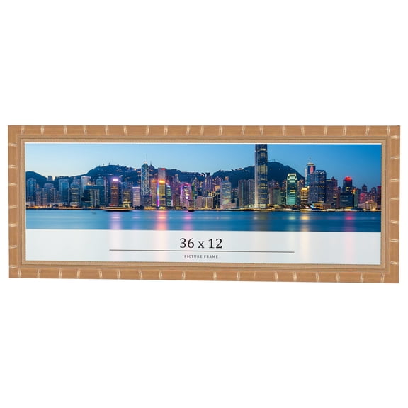 36x12 Frame Gold Real Wood Picture Frame Width 1.5 inches | Interior Frame Depth 0.5 inches |