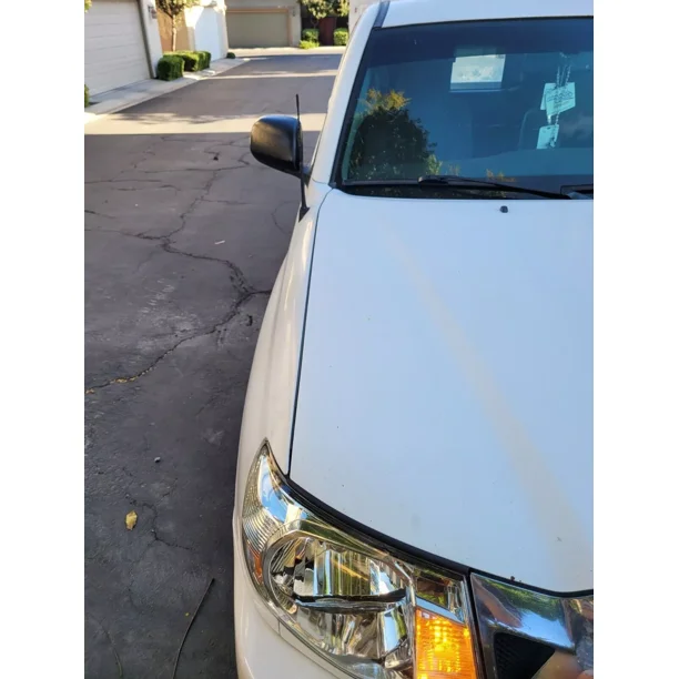 VMS Racing 50 Cal Bullet Antenna – Chrome White Tip, CNC Aluminum, For Dodge Ram 2009-2019
