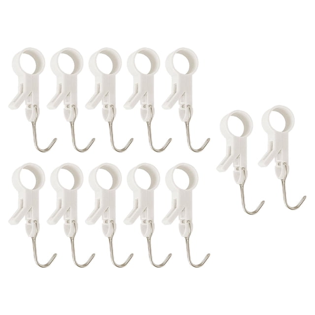 simhoa Crochets d'Organisateur de Garde-Robe Salle de Bain Sans Perçage Crochets de Tringle de Garde-Robe pour Chapeau Clés Chaussures 12 Pcs