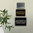 thumbnail image 2 of Classic Framed This Property Is Protected By The Good Lord Sign (Ivory/Dark Brown) - Large, 2 of 4