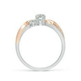 thumbnail image 2 of Angara Natural Diamond Three Stone Engagement Ring in 14K White & Rose Gold for Women (Size-4.4mm) | April Birthstone Jewelry (Ring Size - 8.5), 2 of 12