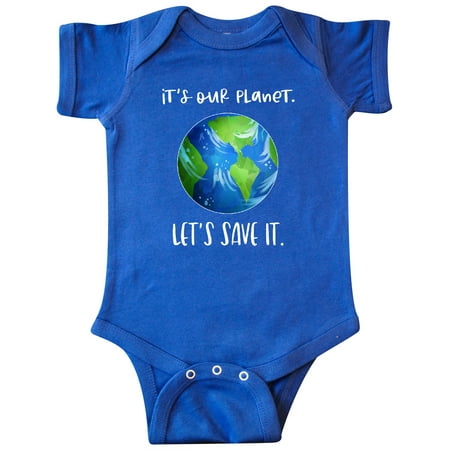 

Inktastic It s Our Planet Let s Save It Earth Day Gift Baby Boy or Baby Girl Bodysuit