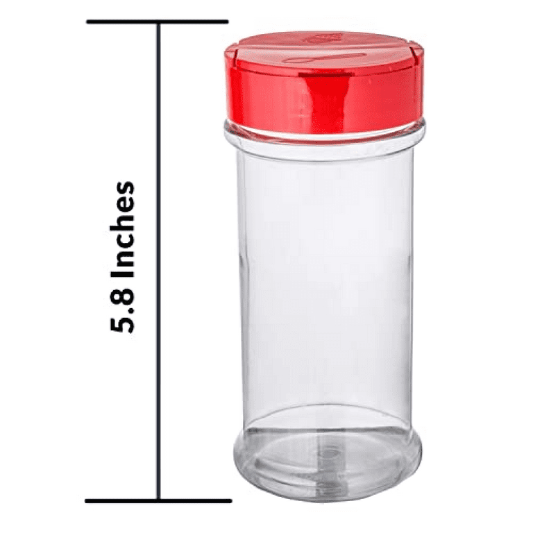 Spice Bottles, Dabacc 20Pcs 7oz Clear Plastic Container Jars with Lids  Labels for Kitchen Storing Spice Powders Dry Goods Peanut Butter BPA free