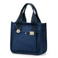 thumbnail image 2 of Canvas Tote Bag for Women Foldable Tote Bag with Zipper Travel Large Shoulder Bag Handbag for Work Large Capacity Portable Messenger Bag Blue, 2 of 9