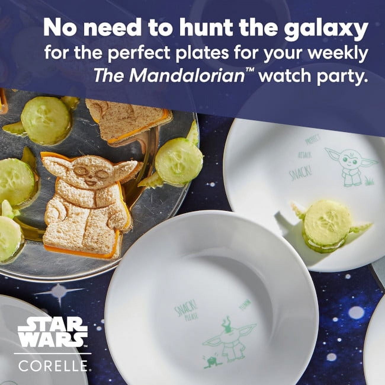 Star Wars Set Of 4 Corelle Plates Appetizer Dessert 6.75 Vader Leia Chewie  R2D2