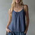 thumbnail image 4 of StSilkitty Camisole en Coton pour Femmes Été Décontractée Sans Manches Col Ras du Cou à Bretelles Spaghetti Débardeurs Couleur Unie Légère Douce Confortable Blouses, 4 of 7