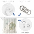 thumbnail image 4 of Summer Palm Leaves Shower Curtain, Waterproof Shower Curtains for Bathroom, Green Botanical Tropical Plant Washable Fabric Bathtub Curtain Set Bath Decor with 12 Hooks Extra Long 72"x96", 4 of 8
