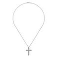 thumbnail image 2 of 1.50 T.C.W Excellent Cut Real Diamond Stunning Religious Cross Necklace for Women Solid 14K White Gold With 18 inches chain, 2 of 3