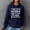 Blue, variant on QUINDOS Hoodies for Women Letter Womens Sweatshirts Casual Long Sleeve Graphic Crew Neck Pullover Tops