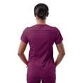 thumbnail image 2 of Adar Pro Scrubs For Women - Modern V-Neck Scrub Top - P7002 - Wine - M, 2 of 6