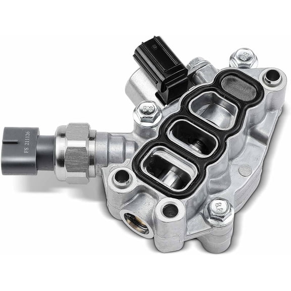 A-Premium VTEC Solenoid Spool Valve w/Gasket Compatible with Honda Accord 2005 2006 2007 3.0L, Odyssey 2005 2006 2007 3.5L, Pilot 2006 2007 2008 3.5L, V6 Engine, Replace# 15810-RKB-J01