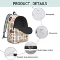 thumbnail image 4 of Kawaii Donut Lover School Backpack, Colorful Doughnut and Coffee Pattern Lightweight Travel Backpack for Daily Commuting and Travel, 4 of 4