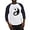 Blue/White, variant on - Wolf Therian Ying Yang Baseball Jersey - Cotton Baseball Jersey, 3/4 Raglan Sleeve Shirt