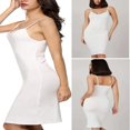 thumbnail image 2 of LEEYNEER Women Full Slips Cotton Blend V Neck Straight Dress Nightwear, 2 of 6