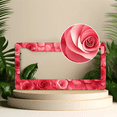 thumbnail image 2 of 1 Pcs Pink Roses License Plate Frame, License Plate Cover for Car Decorative Parts, Aluminum License Plate Bracket Holder Rust-Proof Weather-Proof for US Standard Car, 2 of 9