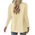 thumbnail image 3 of BODOAO Women's Casual Business Blazer Notched Lapel One Button Open Front Long Sleeve Blazers Office Work Suit Jackets Suit Jackets Work Lightweight Coats Spring Summer Cardigan Suits Beige L, 3 of 6