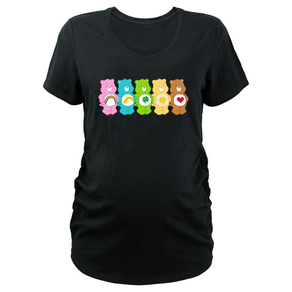 Women's Care Bears Rainbow Line Up Graphic Maternity T-Shirt