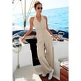 thumbnail image 3 of LASCANA Women's Button Down Halterneck Jumpsuit Buttons, 3 of 6