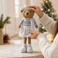 thumbnail image 7 of ZORVINEX Retractable Leg Christmas Bear Decor Stretchable Standing Bear Stuffed Figurine Holiday Plush Ornament For Fireplace Shelf Tabletop Home Party Decoration,Multicolor E, 7 of 7