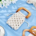 thumbnail image 6 of DIY Macrame Handbag Kit Bohemian Handbag Bag Making Supplies Adults Beginners Includes 4mm Macrame Cord Cotton Bag Wooden Bag Handle Women Holiday Beach Decor with Video Instruction, 6 of 7