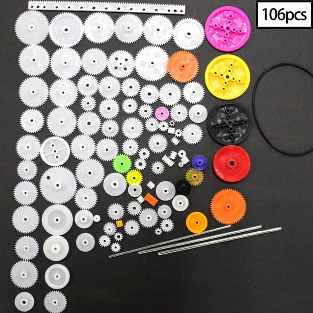 106x Train d'Engrenages à Engrenage Simple Double Engrenage Assortiment Poulie Accessoires