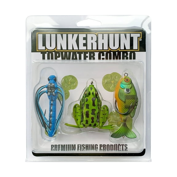 Lunkerhunt Topwater Combo - Assortment,3 Pieces/Pack,Soft Baits,Fishing Lures